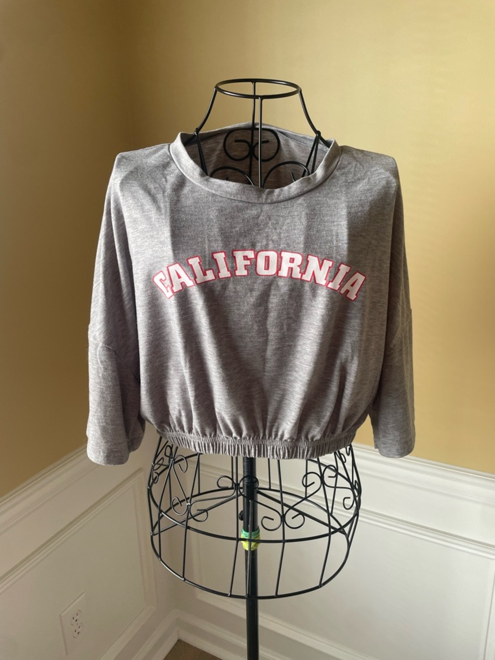 Women’s Gray California Cropped Sweatshirt